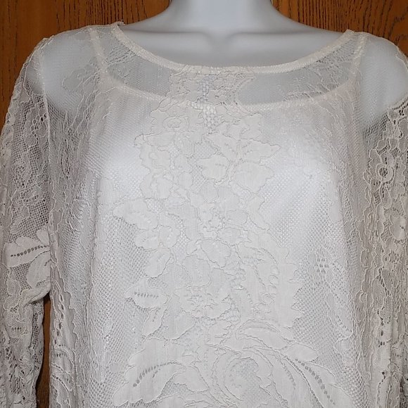 ADIVA White lace top size L NWOT - Picture 7 of 10